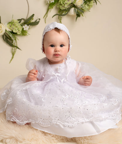 208 - Christening Gown - 3 piece set