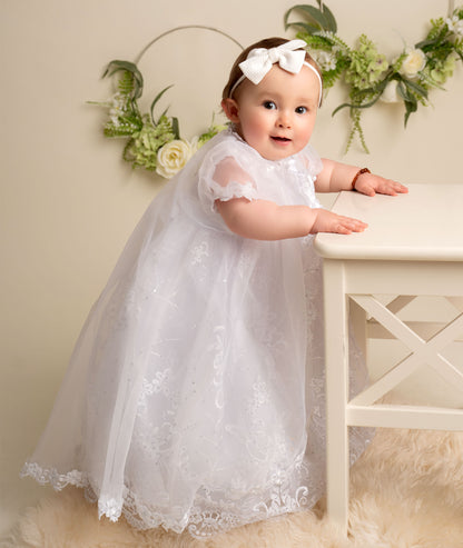 208 - Christening Gown - 3 piece set