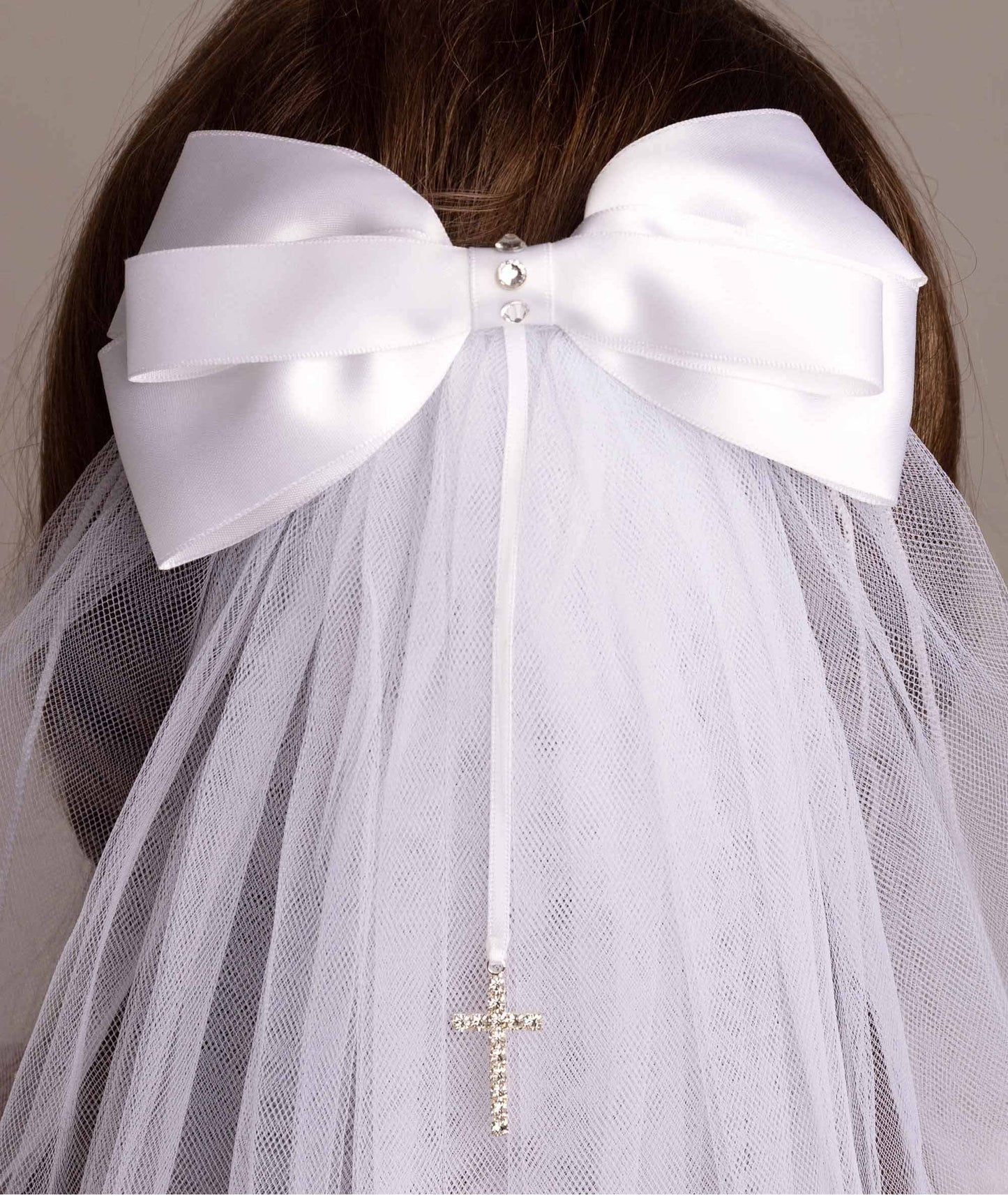 Communion Veil with Bow/Cross - 607