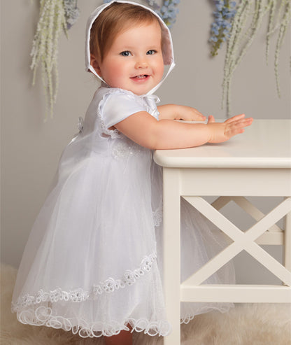 L321 - Christening Dress - 3 piece set