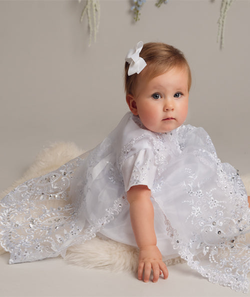 L528 - Christening Dress - 3 piece set