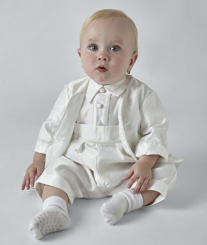 Peter - Christening Romper - 3 piece set