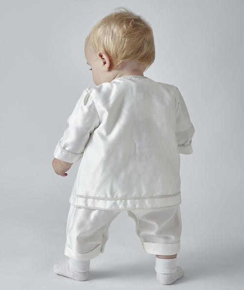 Peter - Christening Romper - 3 piece set