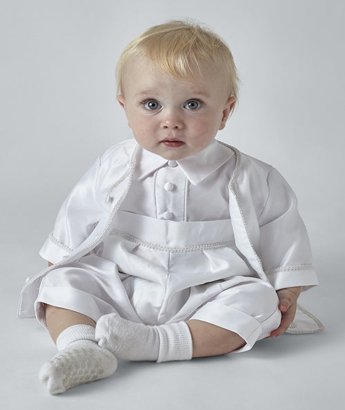 Peter - Christening Romper - 3 piece set