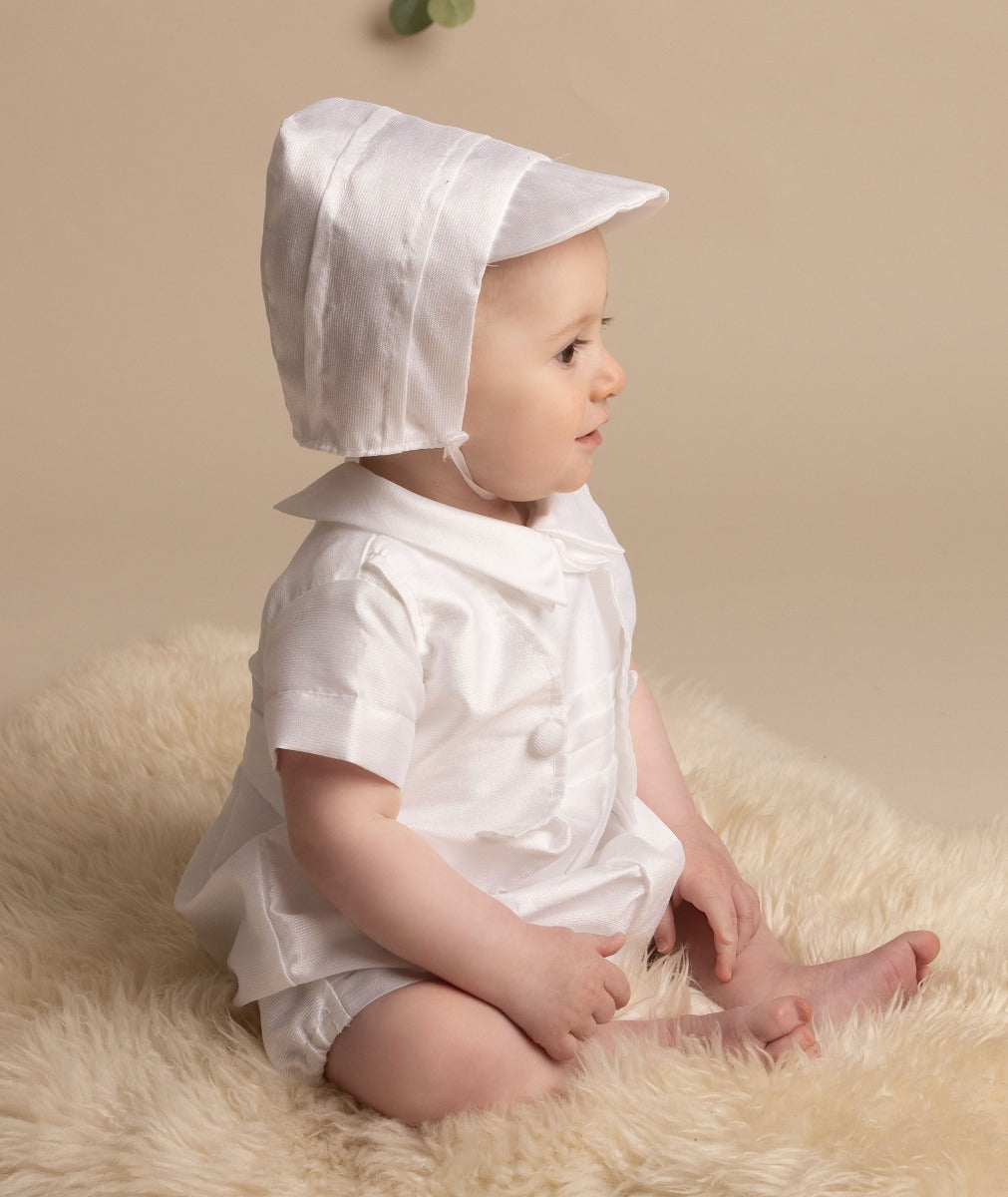 ARLO - Baby Boys Christening Romper with hat