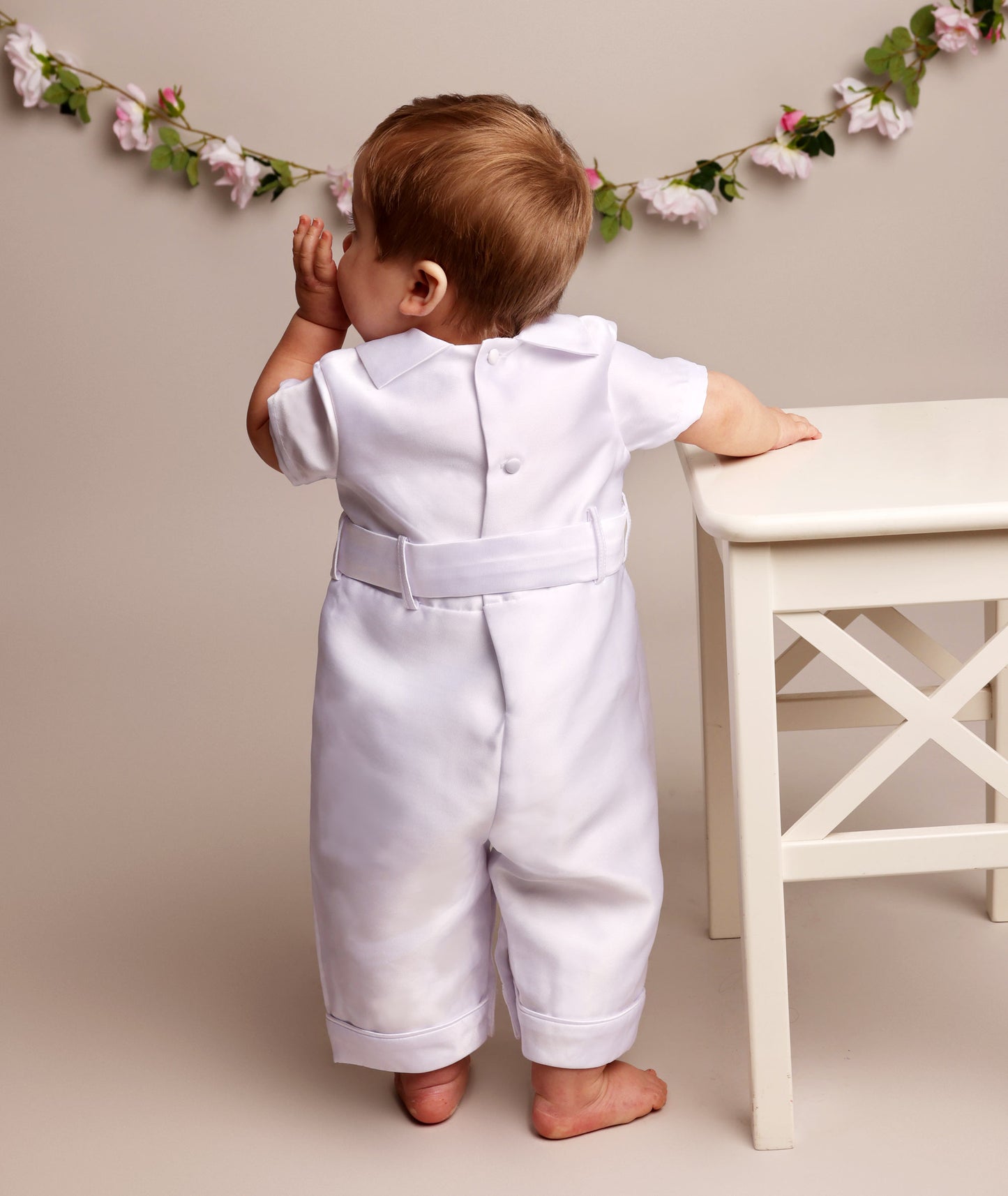 OSCAR - Baby Boys Christening Romper with hat